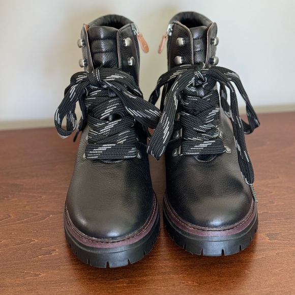 Gentle Souls Brooklyn 2.1 Black Leather Combat Boots - Picture 7 of 15